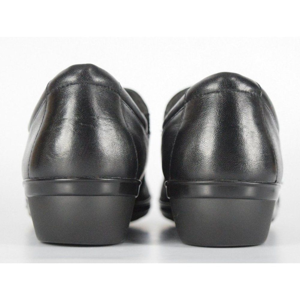 Clarks Everlay Heidi Black Monkstrap Wedge Loafers - Picture 4 of 8